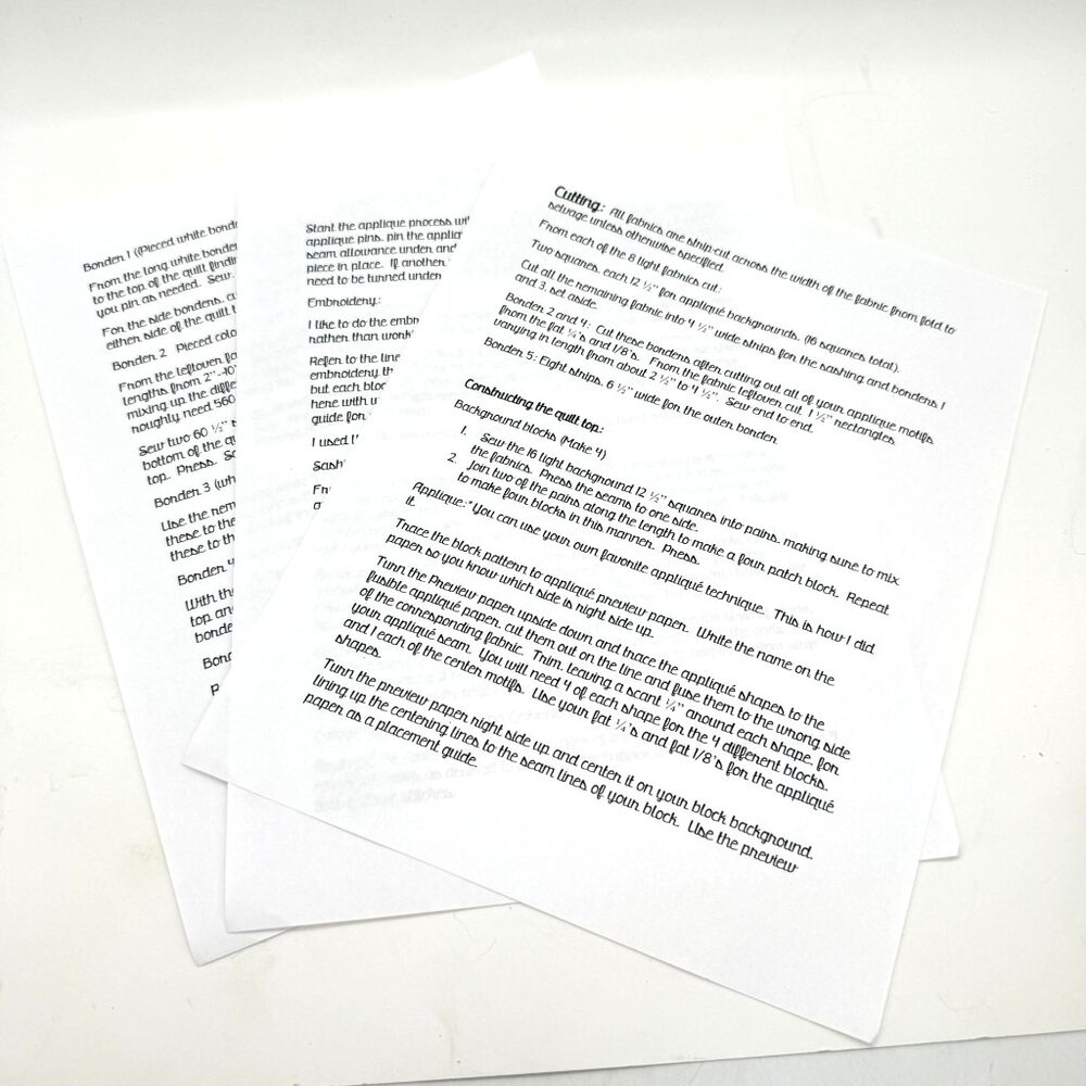 Fiberworks Bird in Hand Applique Quilt Pattern by Laura Heine 88 Inch Square New - Picture 4 of 6